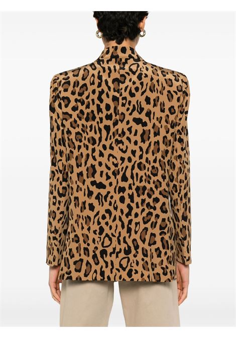 Blazer con stampa animalier in marrone Blazé Milano - donna BLAZÉ MILANO | BZEND01BF000